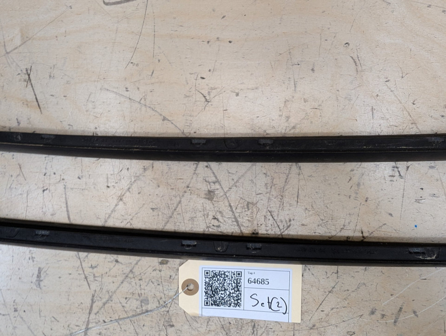 2011-2017 Audi RS5 8T Front Left Right Side Windshield Drip Trim Molding SET 8T0854327A OEM