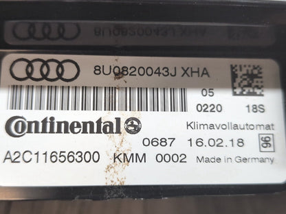 2015-2018 Audi Q3 8U Front AC Heater Climate Control Switch 8U0820043J OEM