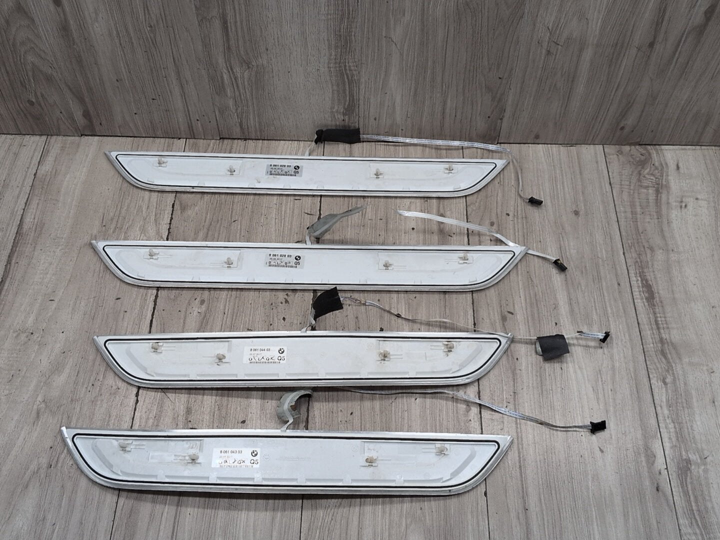 2016-2022 BMW 750i G12 Front Rear Left Right Scuff Plate Door Sill SET 8061043 OEM