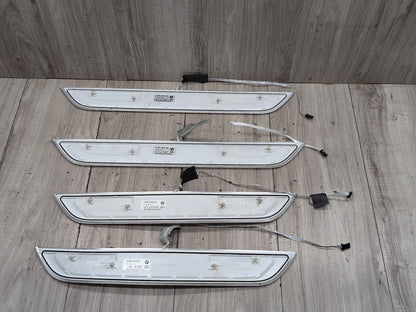 2016-2022 BMW 750i G12 Front Rear Left Right Scuff Plate Door Sill SET 8061043 OEM