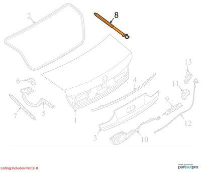 16-19 OEM BMW G11 G12 740 750 Right Passenger Electric Trunk Lid Shock Strut