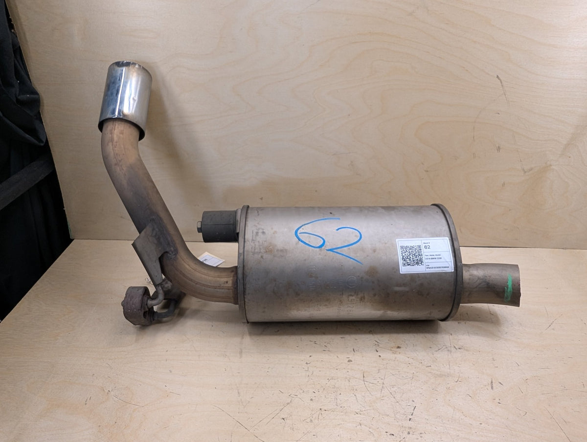 14-17 BMW F30 328d Diesel Rear End Exhaust Muffler W Tip Unit 8512641 OEM
