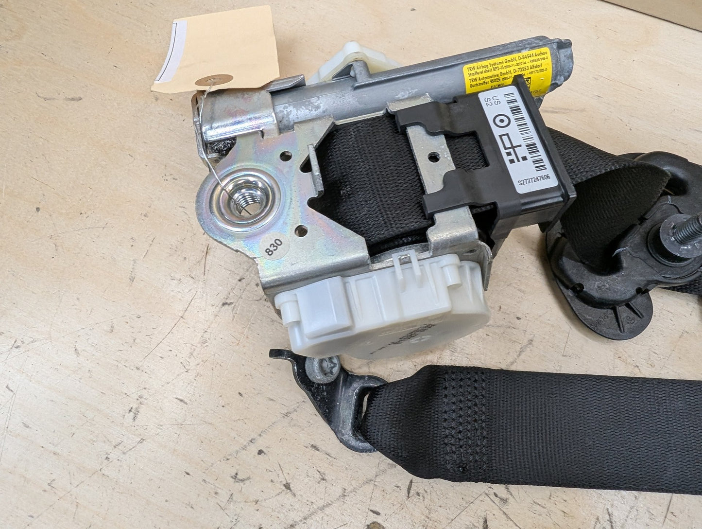 12-20 OEM BMW F30 F36 F80 M3 Front Right Passenger Side Seatbelt Retractor Black