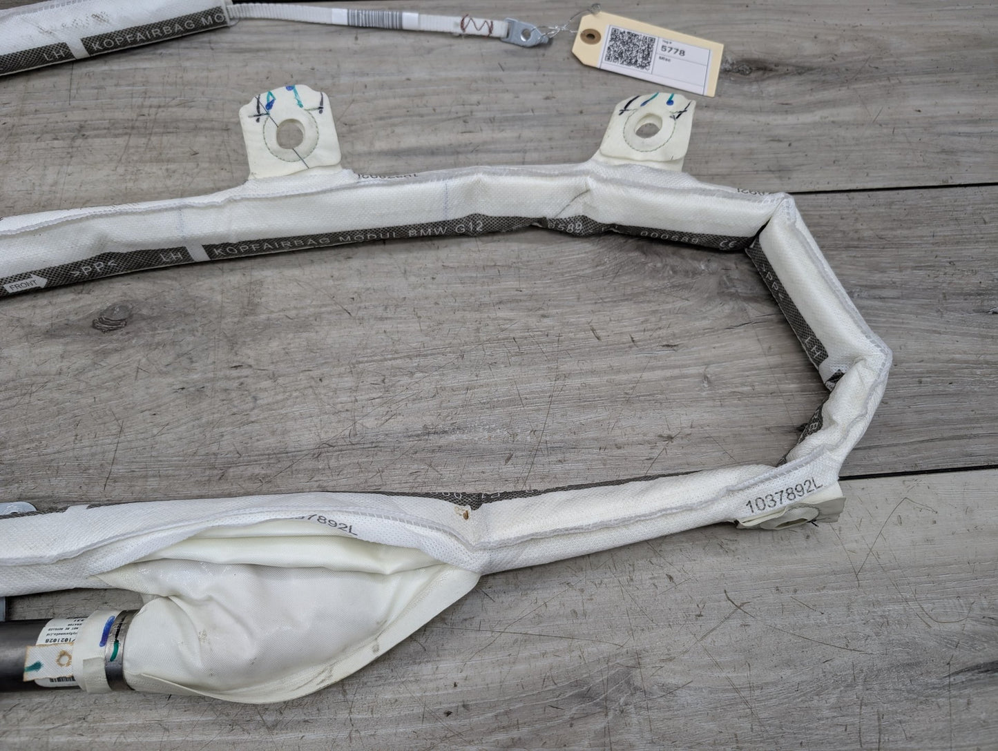 16-22 OEM BMW G12 740 750 M760 Left Driver Top Roof Head Air Bag Airbag Curtain