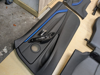 14-20 OEM BMW F32 428 430 435 440 M SPORT Black Front Rear Seats Door Panels SET