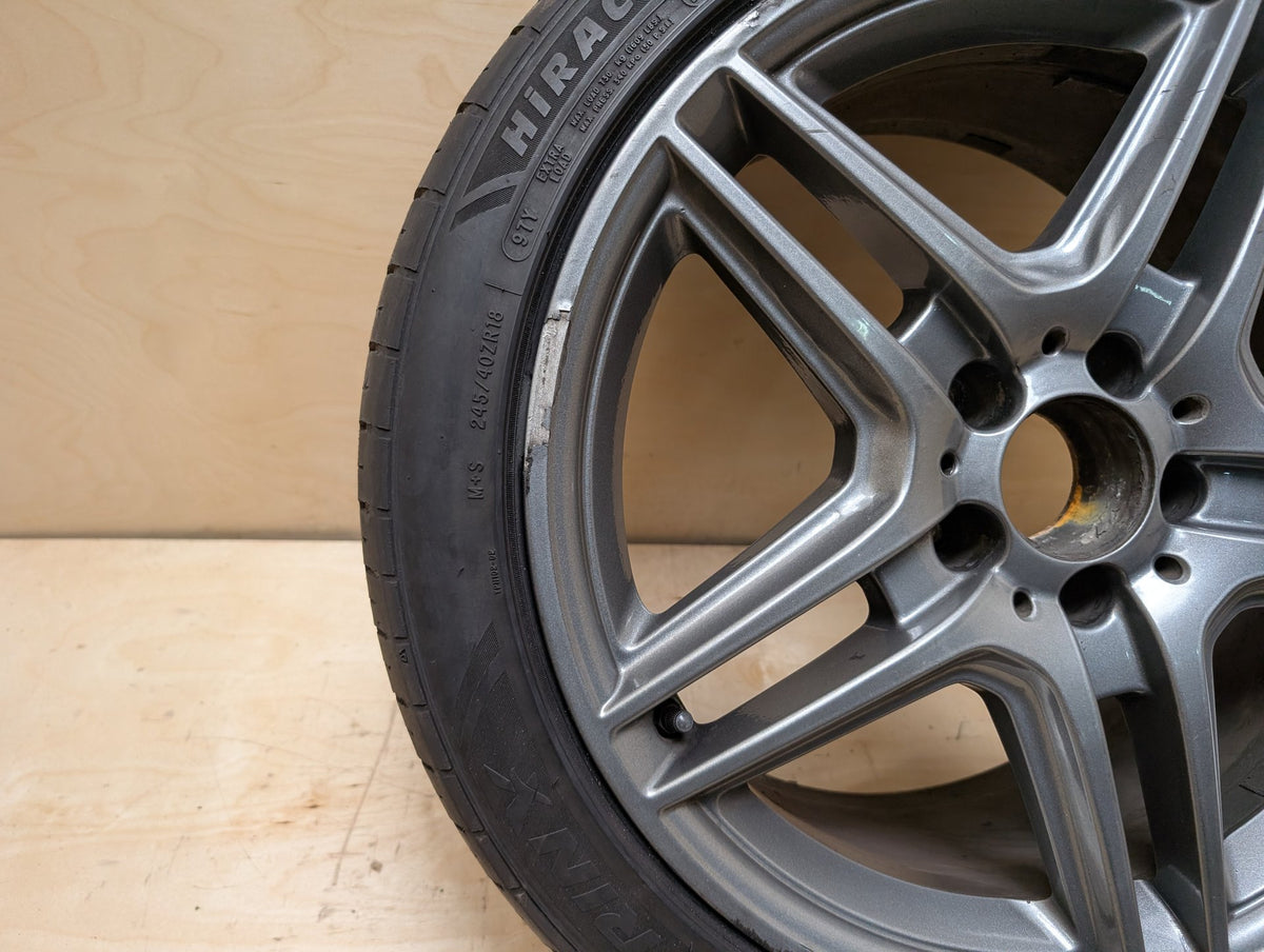 OEM Mercedes W207 E300 E400 E550 AMG Rear Wheel Rim 18x8.5 ET48 5 Double Spoke
