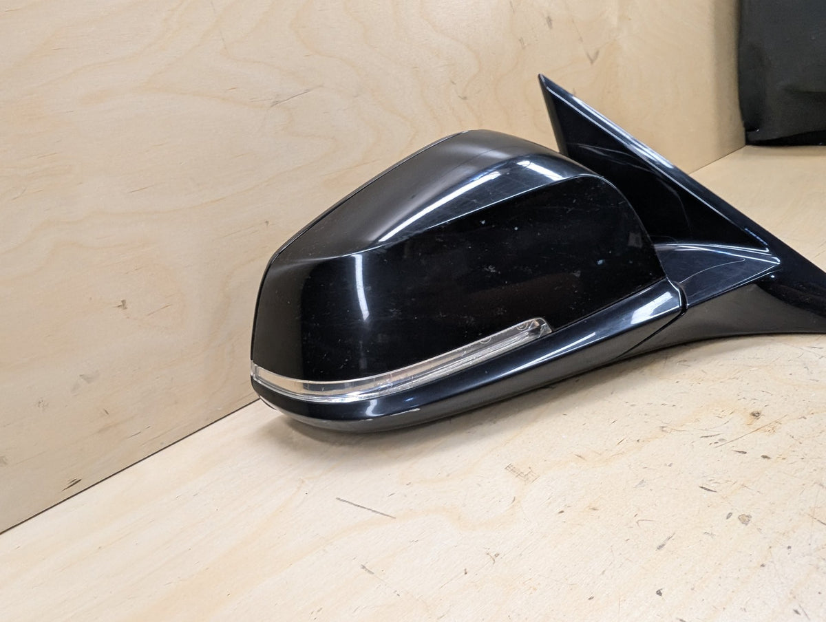 OEM BMW F30 328 330 335 340 Left Driver Side Mirror Heated Auto Dip SHADOW GLOSS