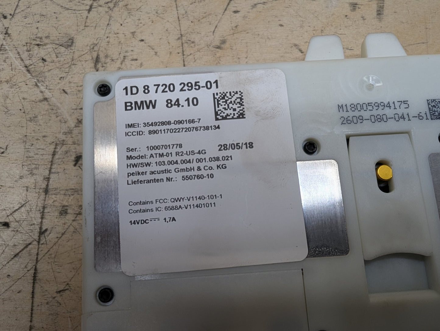 2018-2024 BMW X3 G01 Antenna Telematics Control Module 8720295