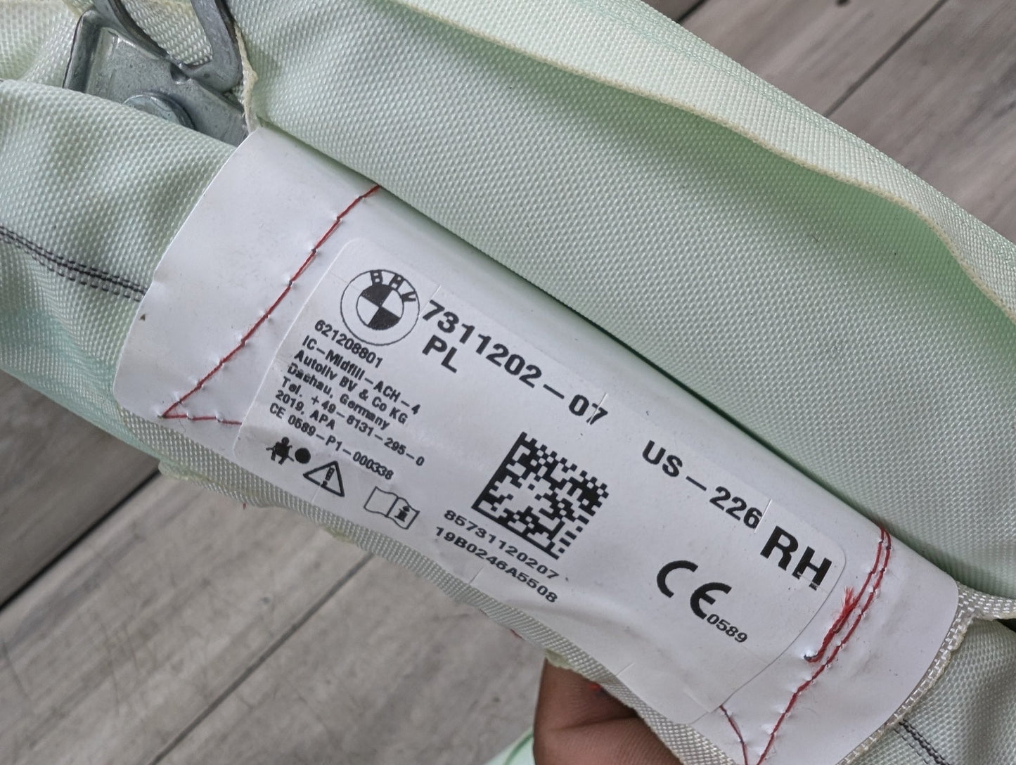 OEM BMW F30 F36 F80 M3 335 435 Right Passenger Roof Head Curtain Air Bag Airbag