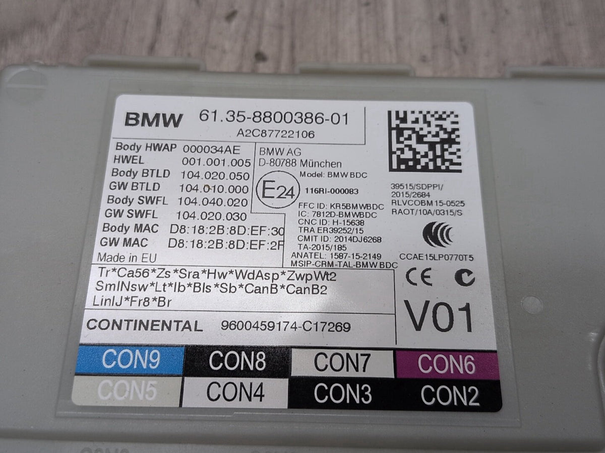 2017-2023 BMW M550i G30 Bdc Body Domain Fem Control Module w/ Key 8800386 OEM