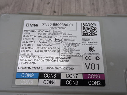 2017-2023 BMW M550i G30 Bdc Body Domain Fem Control Module w/ Key 8800386 OEM