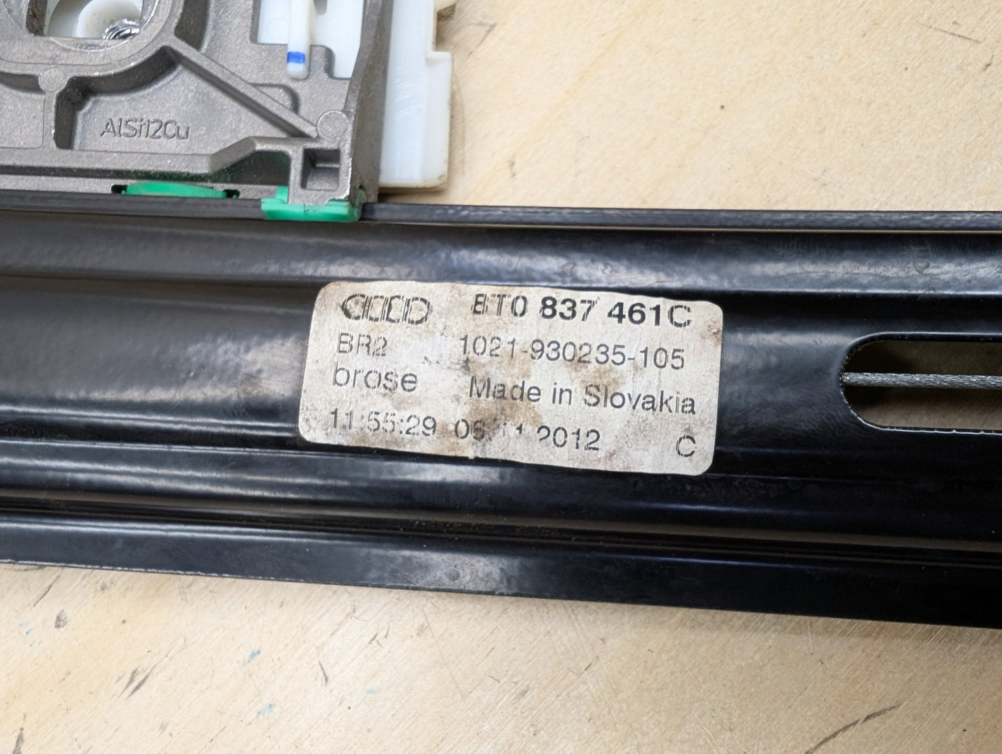 2011-2017 Audi RS5 8T Front Left Driver Door Window Glass Regulator w/ Motor 8T0837461C