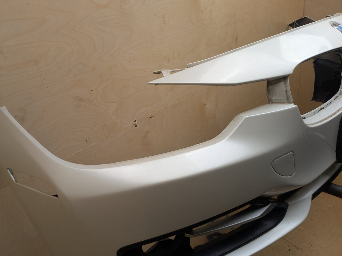 2012-2018 BMW 328i F30 Front Bumper Cover w/ lower Grilles White A96