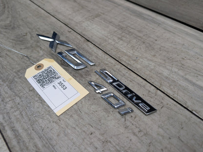 2019-2026 BMW X5 G05 Emblem Badge Symbol Logo SET 7424395