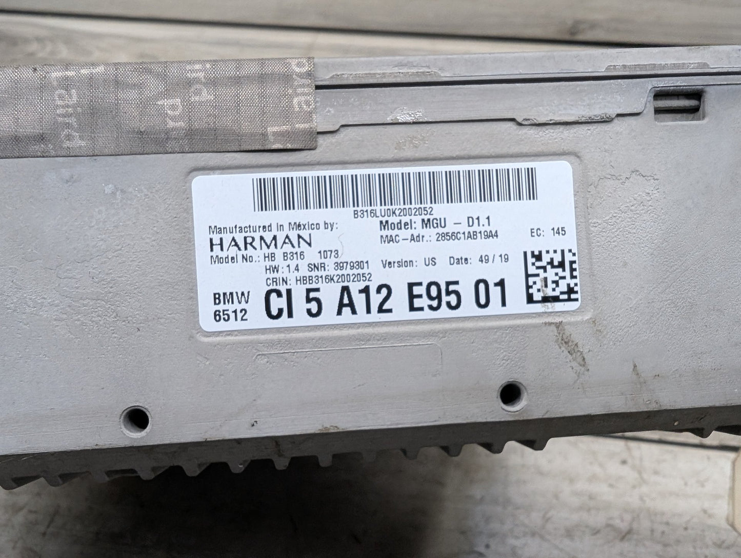 OEM BMW G20 330 M340 F90 M5 G07 X7 Navigation Headunit Radio Receiver Audio MGU