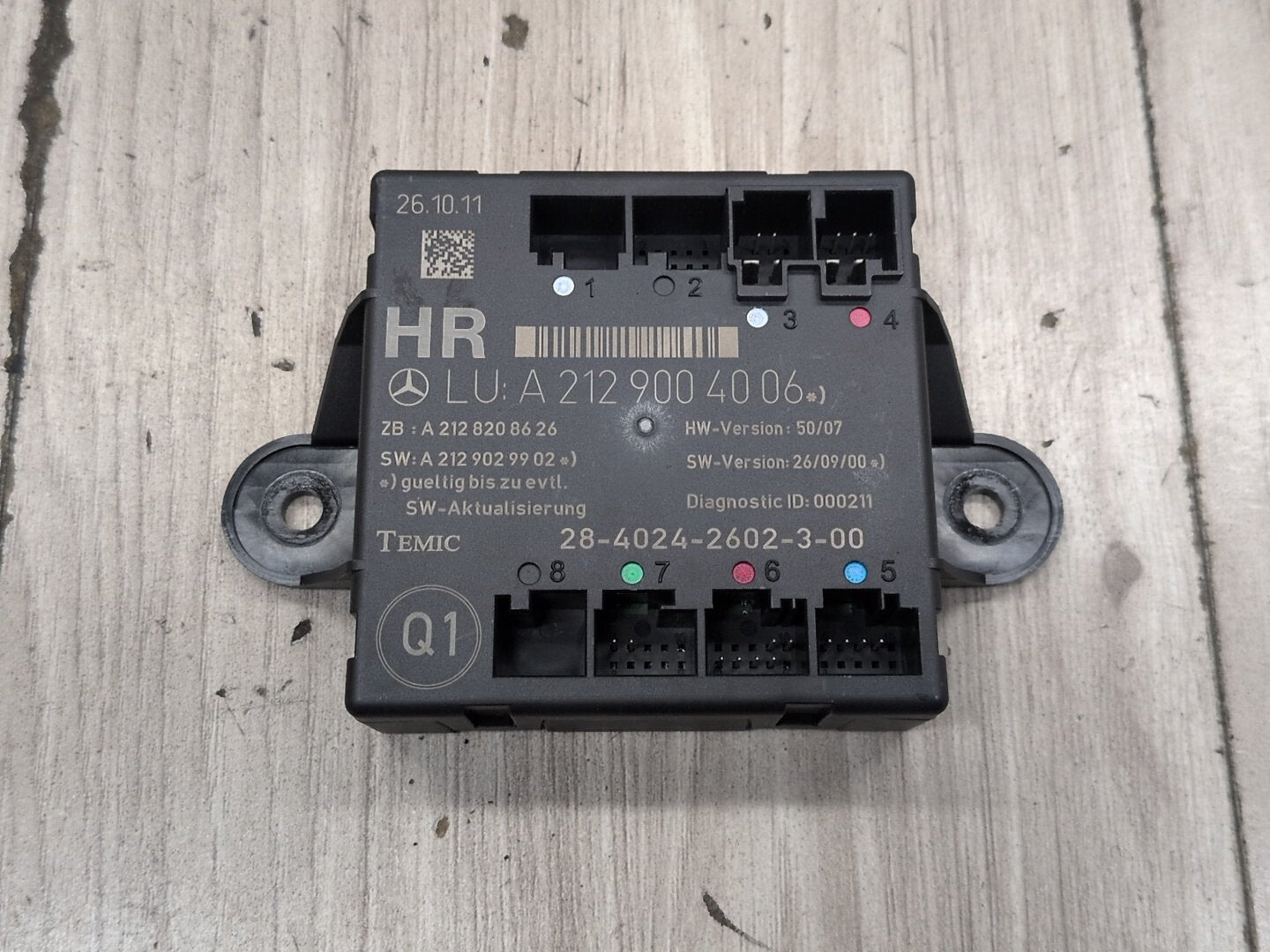 09-12 OEM Mercedes-Benz E550 W212 Rear Right Passenger Door Control Module