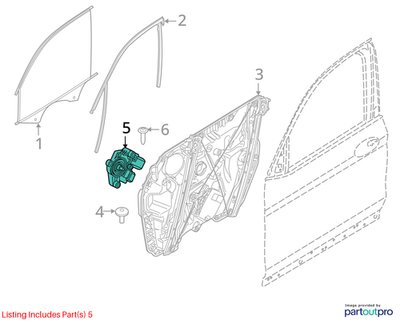 18-24 OEM BMW G01 G02 X3 X4 FRONT Right Passenger Door Window Regulator Motor