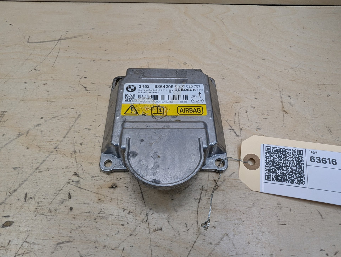 2012-2018 BMW 320i F30 SRS Airbag Air Bag Module 6864209
