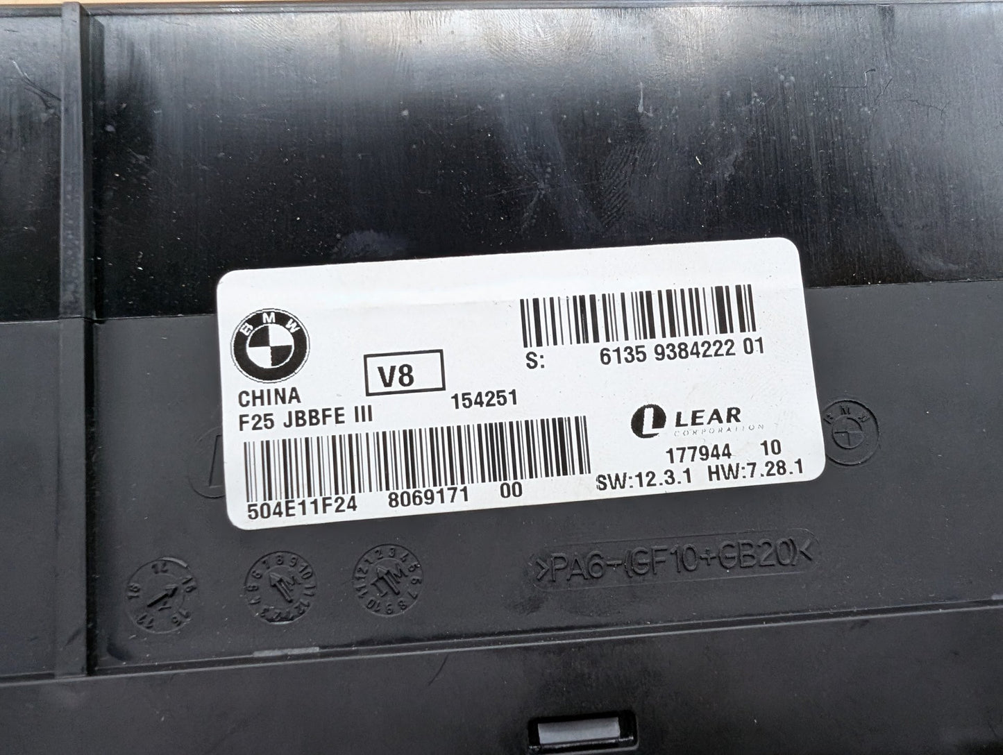 11-18 OEM BMW F25 F26 X3 X4 Central Gateway Body Control Module BCM JBBFE III