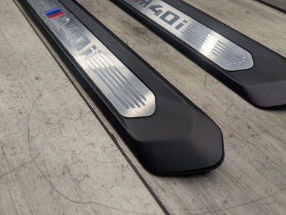 18-21 OEM BMW G01 G02 M40i X3 X4 Front Right Left Door Sills Cover Trim Pair