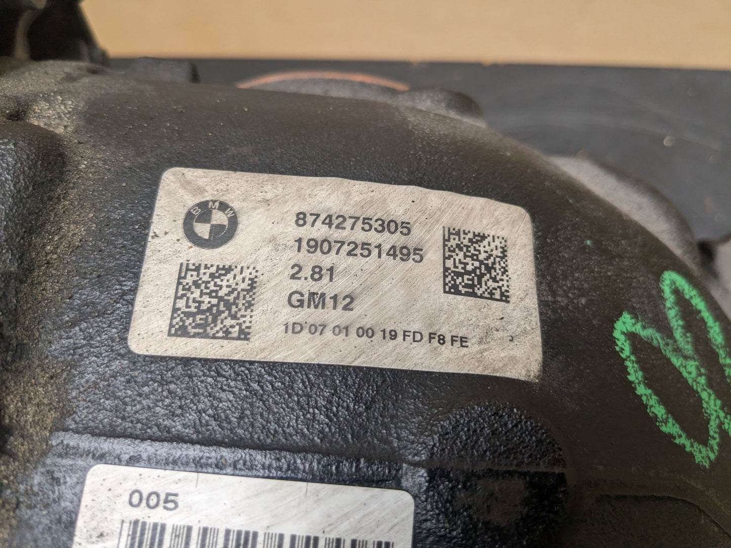 OEM BMW G20 G22 G23 G42 M340i M440i RWD Rear Differential Axle Carrier 2.81 k