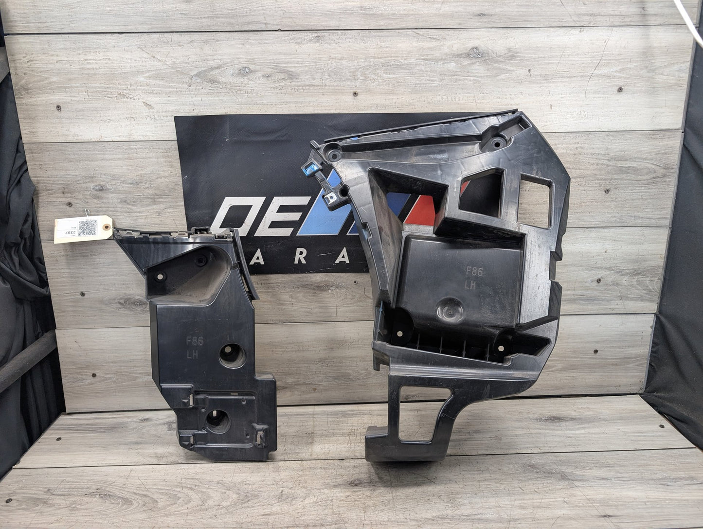 2015 - 2019 BMW X6 F86 Rear Left Driver Bumper Support Brackets SET 8056481 S63B44T2