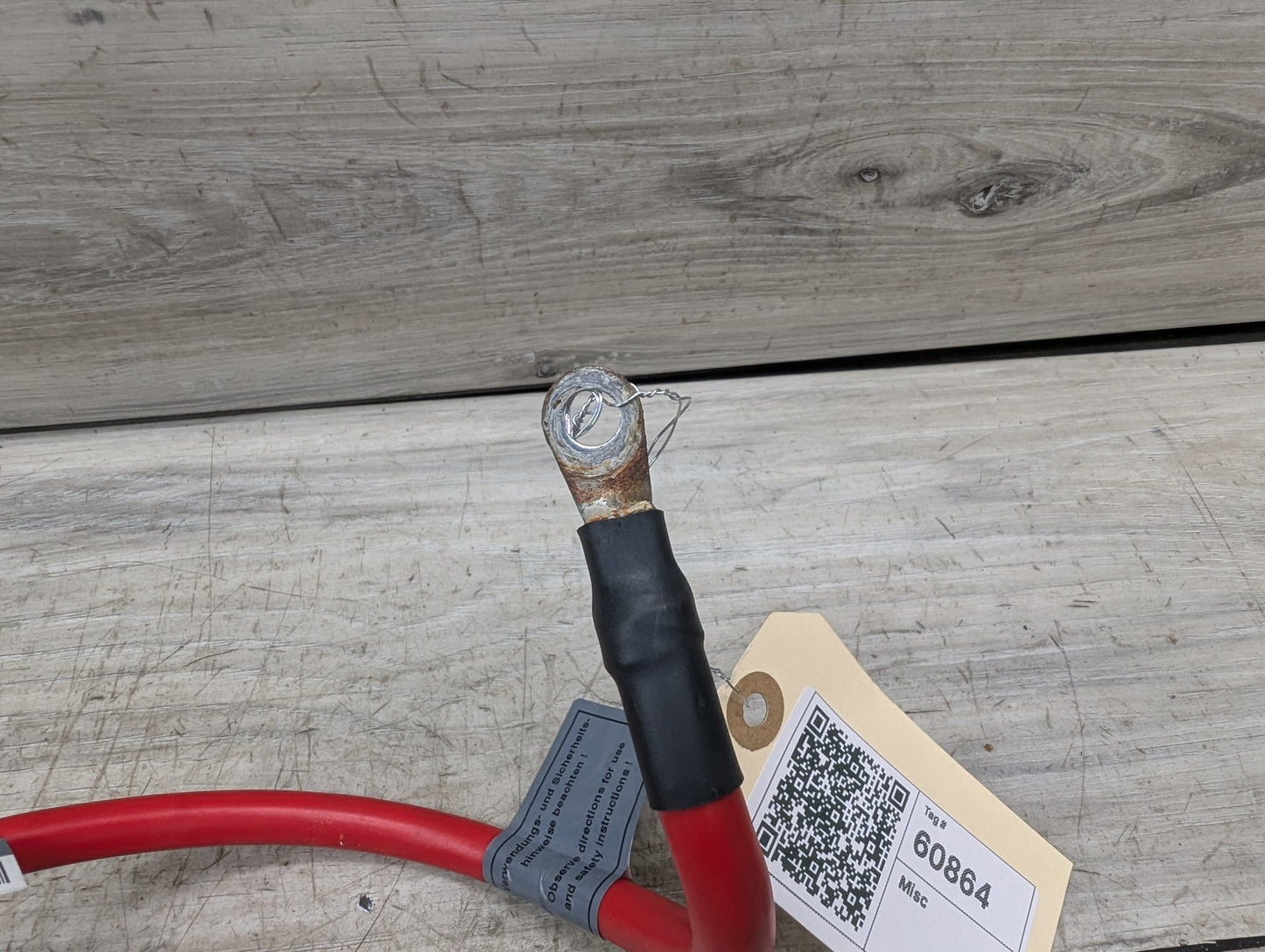 06-13 OEM BMW E88 E90 E92 M3 335 Battery Plus Pole Terminal Positive Red Cable