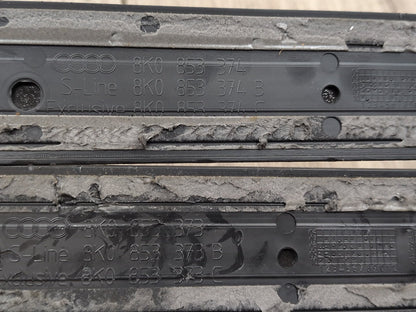 2010-2016 Audi S4 B8 Front Rear Left Right Scuff Plate Door Sill SET 8K0853376 OEM