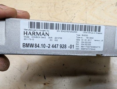 2012-2018 BMW 328i F30 Bluetooth Module 2447928 OEM
