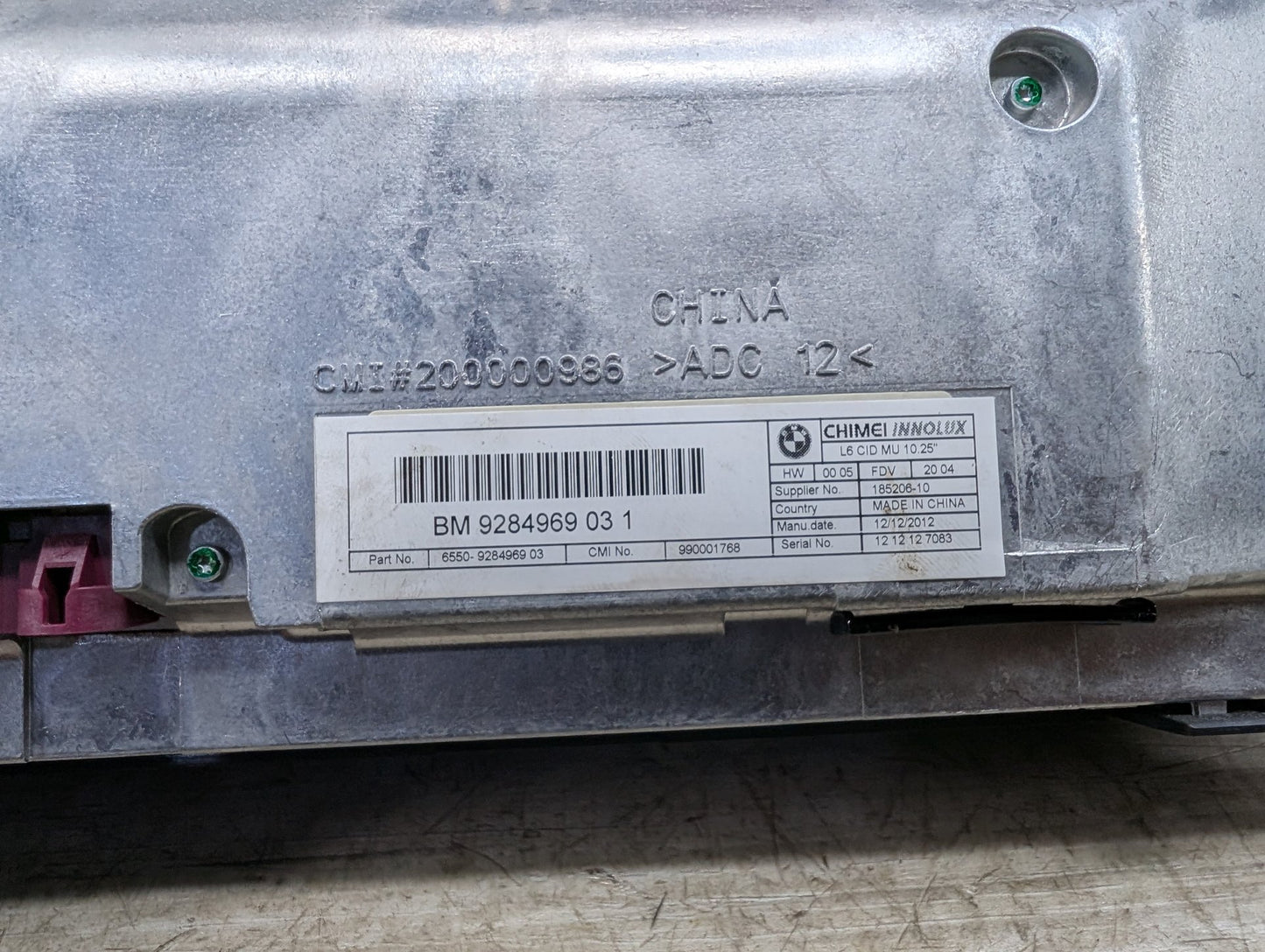 *13-15 OEM BMW F01 F02 750 B7 LCI Central Information Display Screen 10.25 NBT