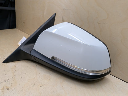 12-18 OEM BMW F30 328 330 335 340 Left Driver Auto Dip Heated Side Mirror White 300