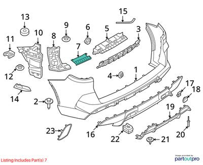 2019-2026 BMW X5 G05 Rear Right Passenger Bumper Support Bracket 7487526 OEM