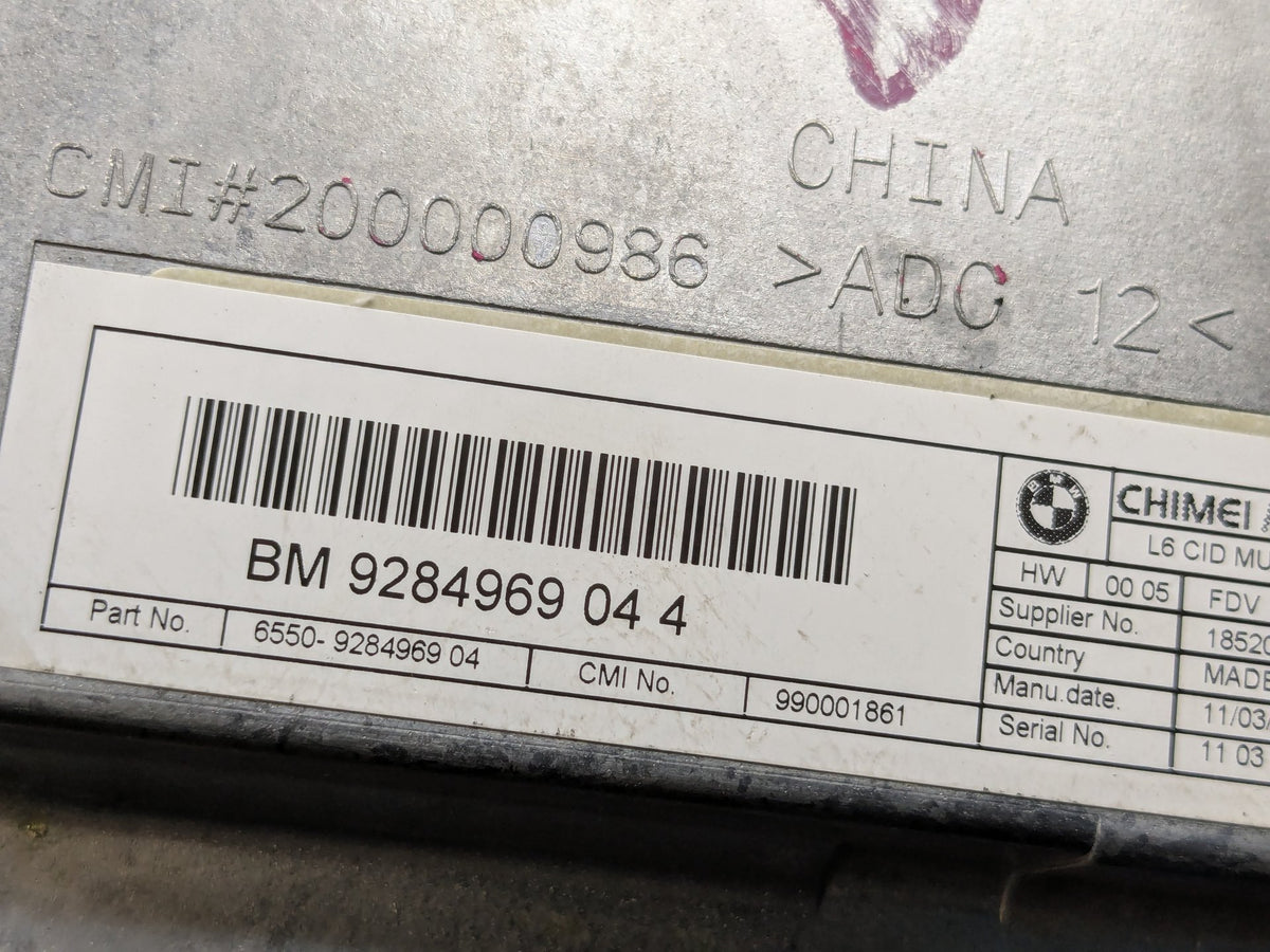 2010-2015 BMW 750i F01 Monitor Display Screen 9284969 13-15 OEM BMW F01 F02 750 B7 LCI Central Information Display Screen 10.25 NBT OEM