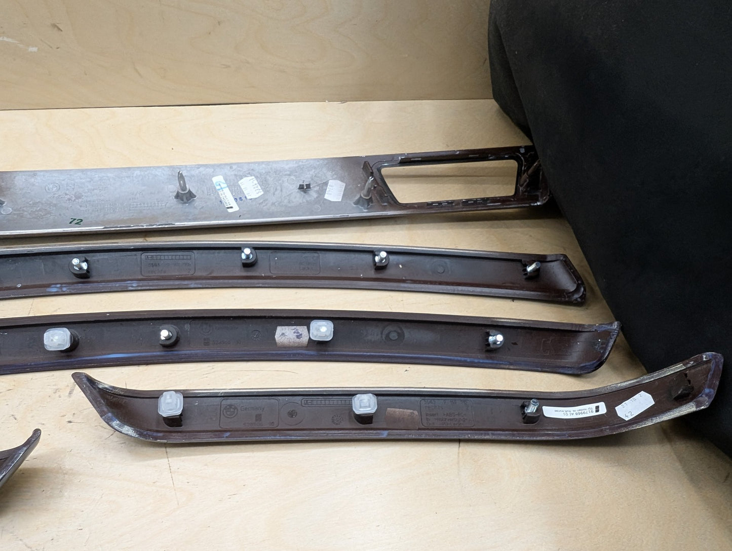 2006-2011 BMW 328i E90 Front Rear Left Right Dash Interior Trims SET 9198283