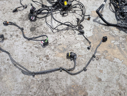 BMW G12 750Li N63B44O2 Engine Motor Transmission Wiring Wire Harness SET 8654414