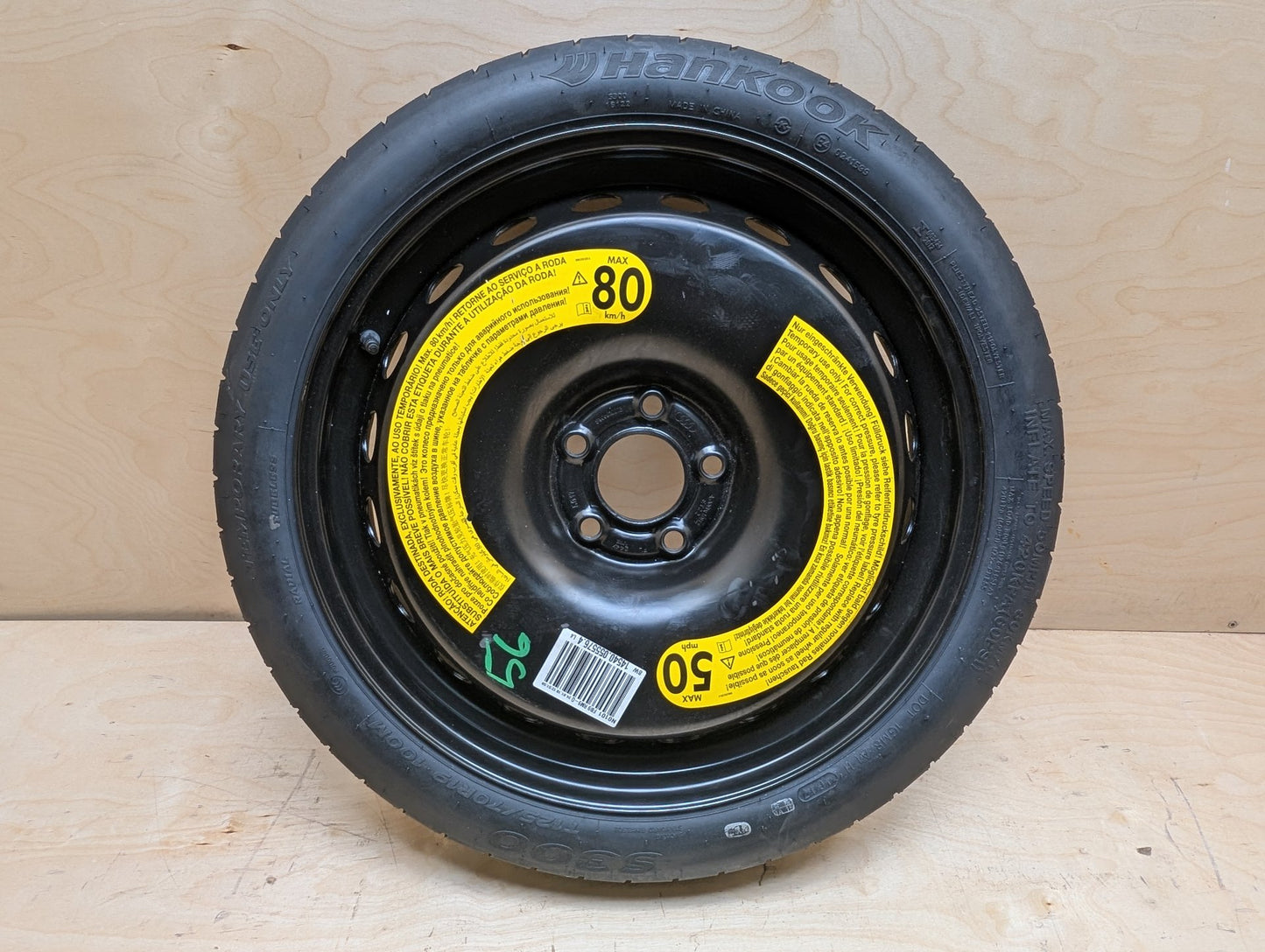 2018-2023 Audi S4 B9 Emergency Spare Wheel Rim Tire 19x4 ET22 8W1601027B