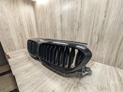 NOTE 17-20 BMW M550i G30 Front Bumper Radiator Air Flap Shutter w/ Kidney Grille