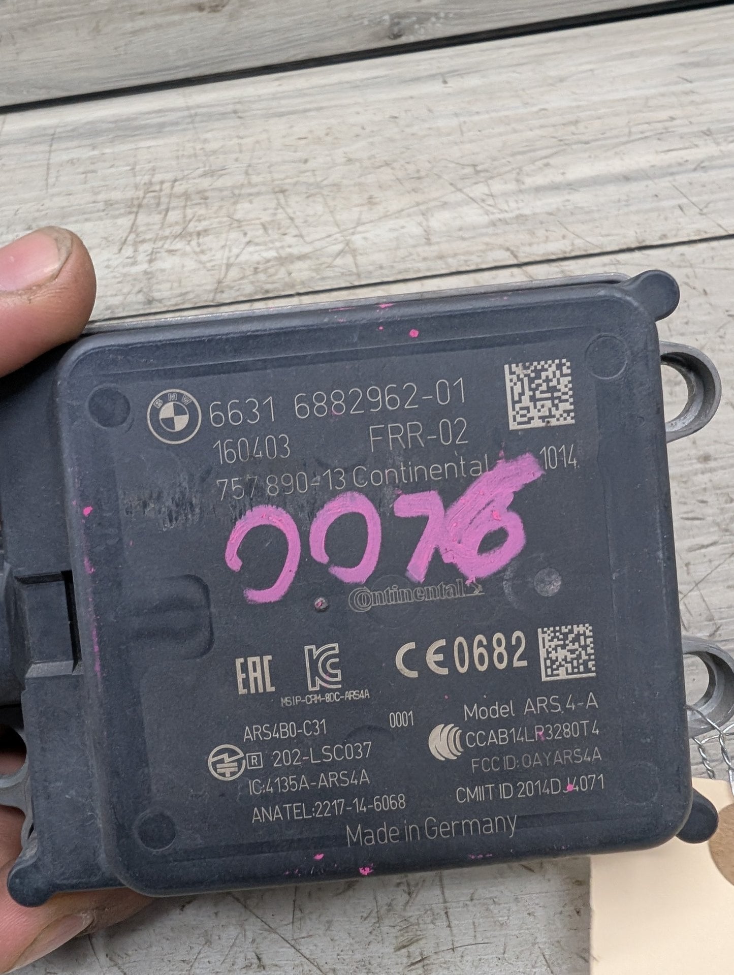 16-19 OEM BMW G11 G12 740i 750i ACC Active Cruise Control Radar Sensor FRR-02
