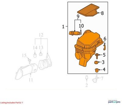 2004-2010 BMW E64 M6 S85B50A Engine Air Filter Box Assembly 7839023