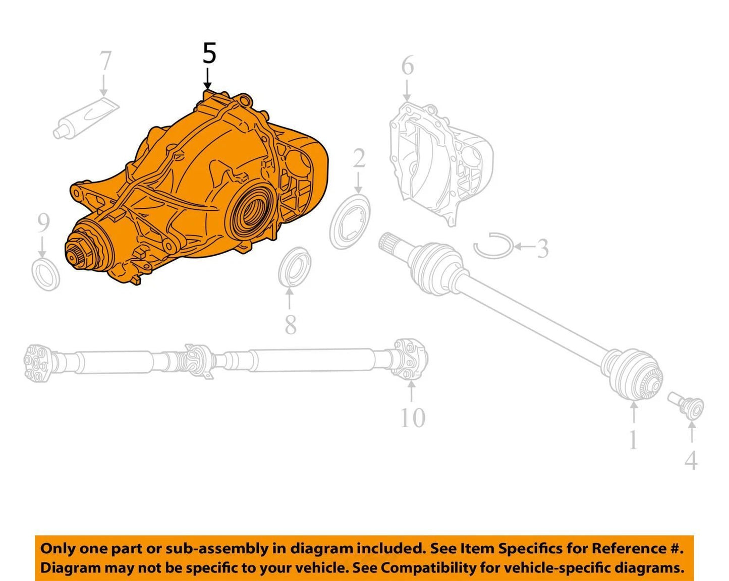 OEM BMW G01 G02 X3 X4 xDrive AWD Rear Differential Axle Gearbox Carrier 3.38 73k