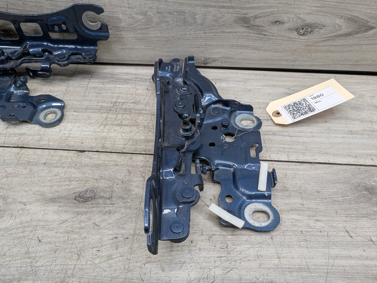 19-24 OEM BMW G20 Front Left Right Bonnet Hood Hinges Black Pair SET