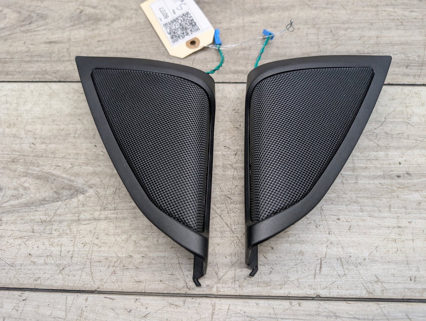 17-23 BMW 530i G30 Front Left Right Door Triangle Corner Speaker Assemblys SET 9354083