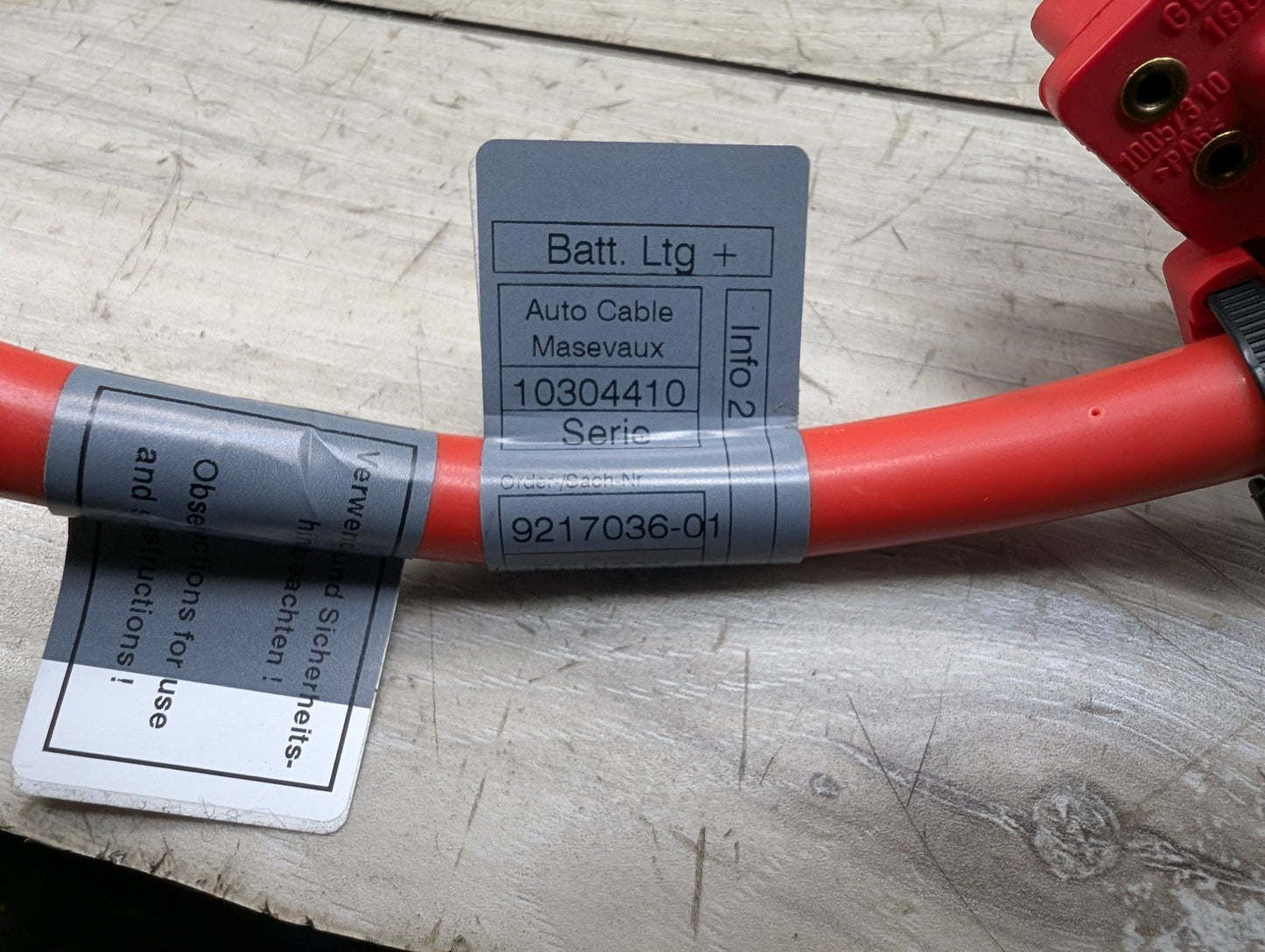 OEM BMW F02 F06 F10 F12 F13 M5 M6 Battery Plus Pole Terminal Positive Red Cable
