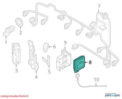 11-18 OEM AUDI A4 A7 A8 Q5 RS5 S5 S7 SQ5 Homelink Garage Door Control Module