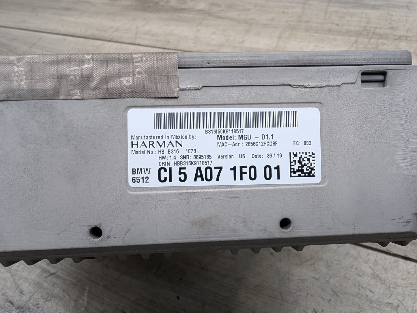 OEM BMW F90 G20 G30 G05 X5 Z4 Navigation Headunit Radio Audio Head Unit MGU