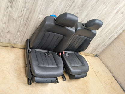 10-13 Mercedes-Benz E550 W212 Front Driver Passenger Seat Assemblys SET Black