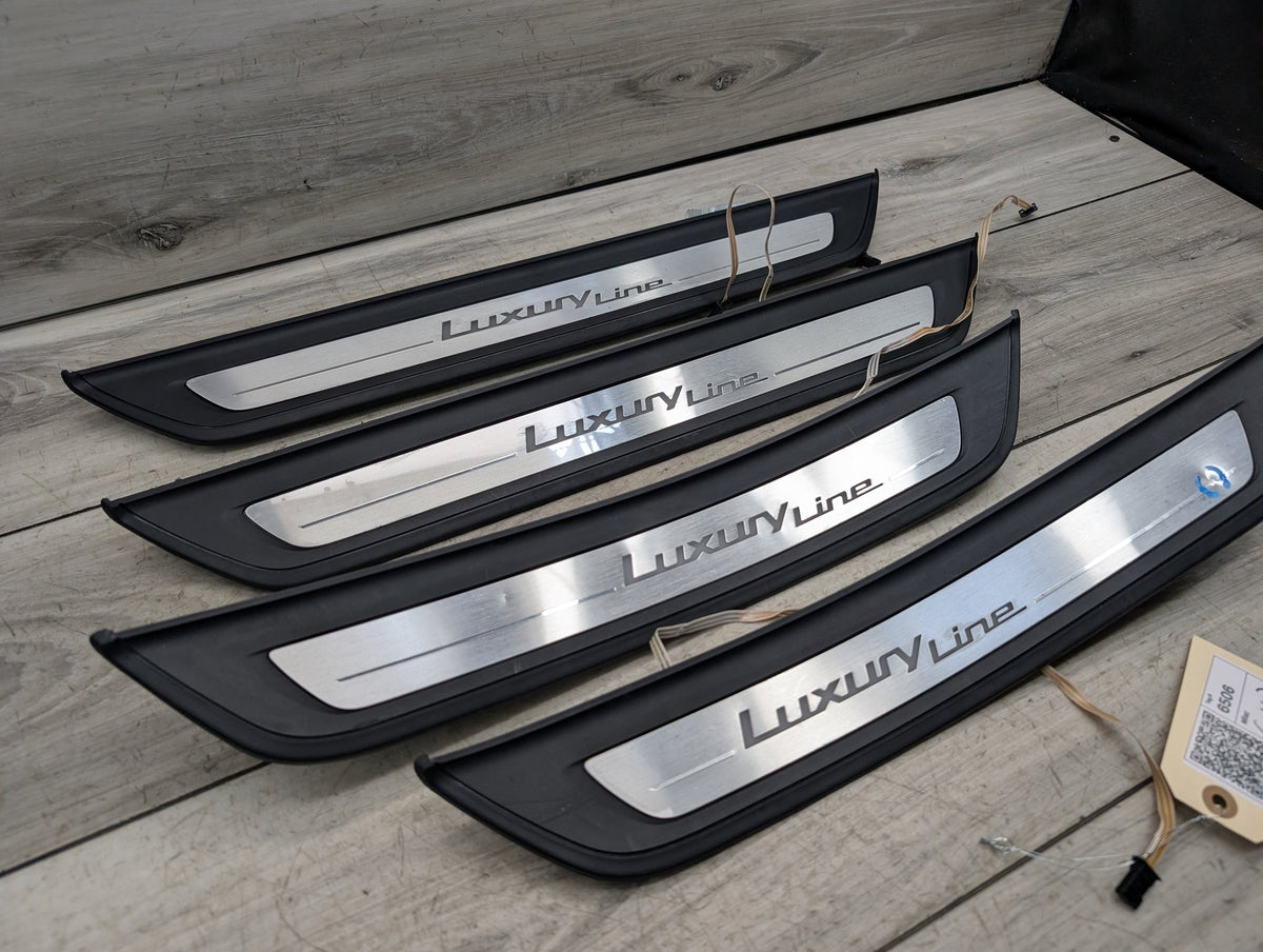 2017-2023 BMW 530i G30 Front Rear Left Right Scuff Plate Door Sill SET 7405773 OEM