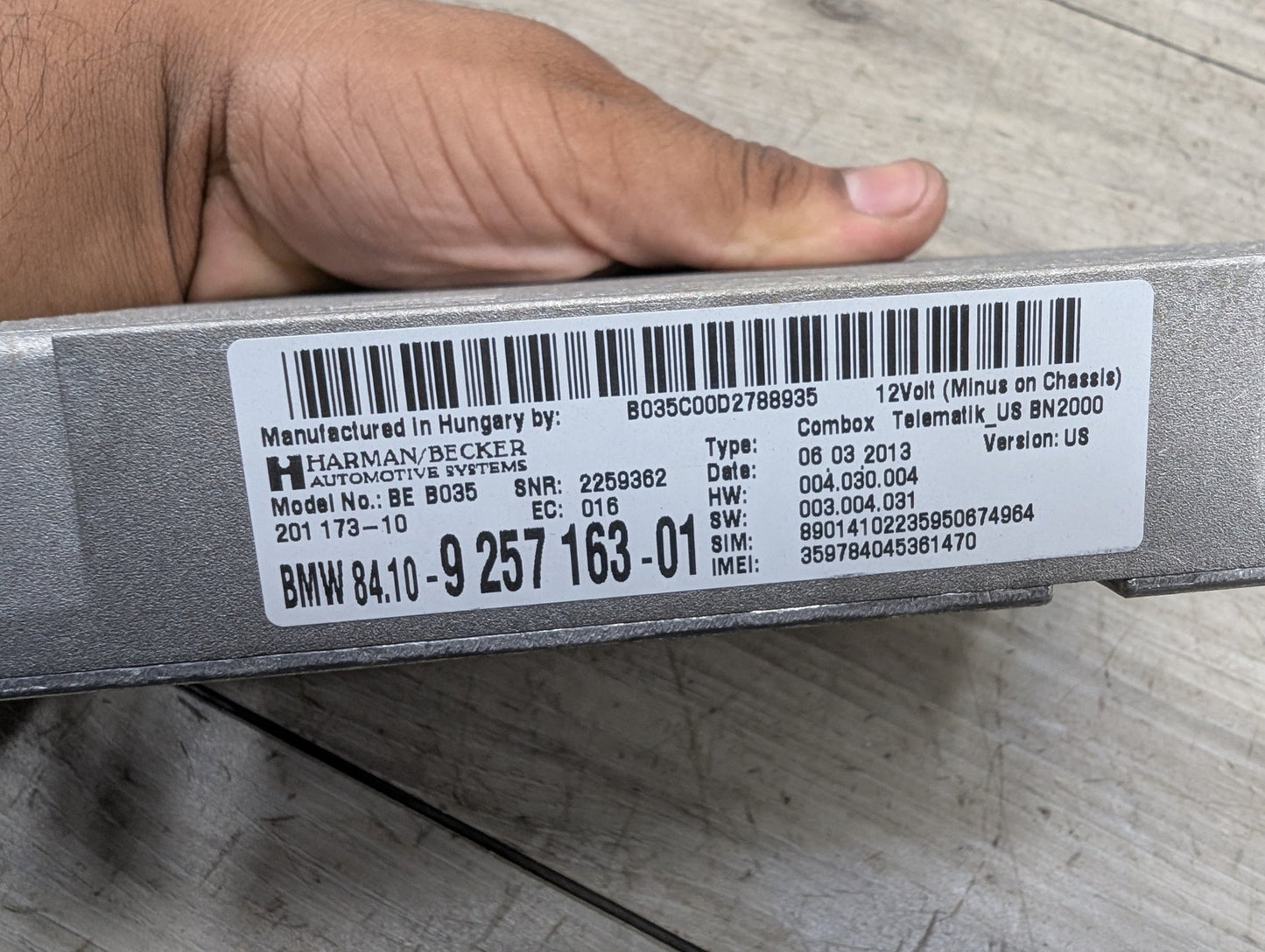 09-13 OEM BMW E70 E82 E90 E92 E93 X5 Combox Telematics Unit TCU Bluetooth Module