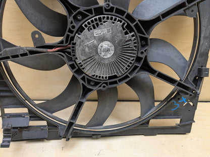 2007-2013 BMW X5 E70 Electric Cooling Fan Shroud Housing w/ Motor 7647753