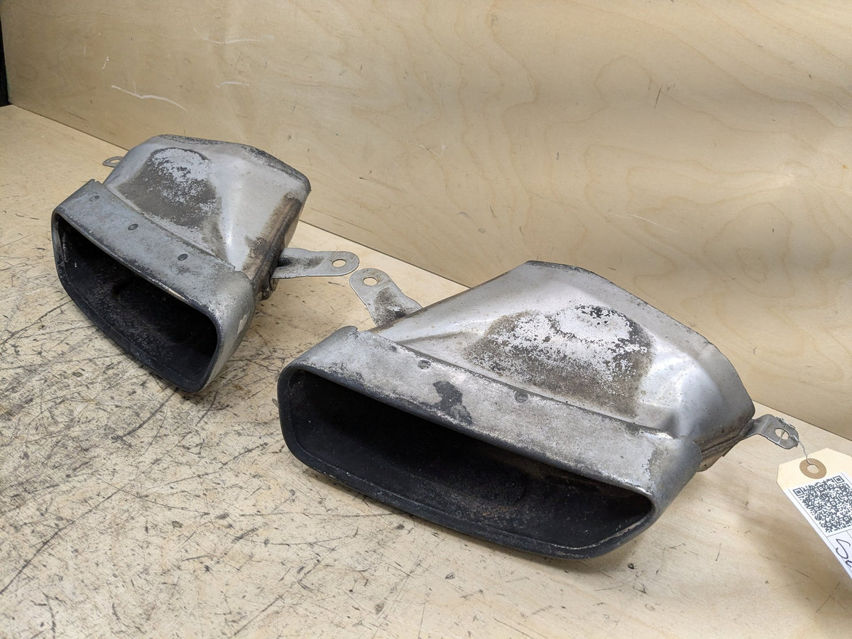 2012-2018 Audi A6 C7 Rear Left Right Exhaust Muffler Tips SET 4G0253825P OEM